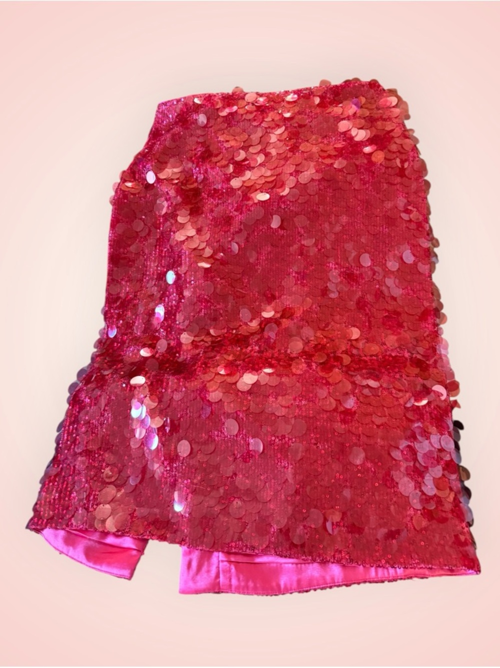 Milly Pink Sequin Mini Skirt - Sparkling Party Pencil Skirt (A19)